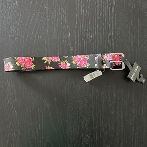 Wet Seal Black Floral Belt NWT Medium
